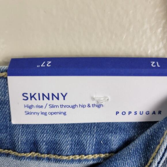 NWT PopSugar Highrise Skinny Jeans - Size 12 - Picture 4 of 7